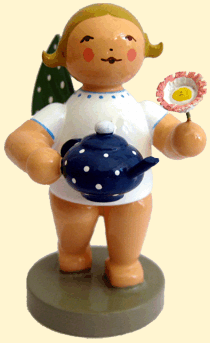 Grünhainichener Engel mit Kanne und Blume Grünhainichener Engel mit Kanne und Blume