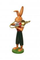 Hase mit Knickohr - mit Posaune 25 cm - Fa. Gahlenz Hase mit Knickohr - mit Posaune 25 cm - Fa. Gahlenz
