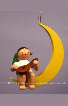 Wendt&Kühn Christbaumengel - Grünhainichener Engel® mit Mandoline im Mond Wendt&Kühn Christbaumengel - Grünhainichener Engel® mit Mandoline im Mond