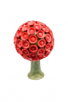 Blütenbaum, rot, H  6,0 cm, Durchm. 4,0 cm 3217