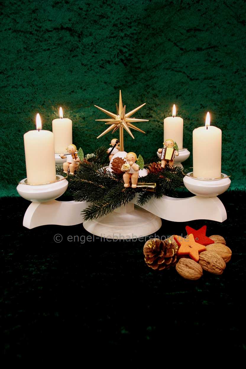 Adventsleuchter weiß