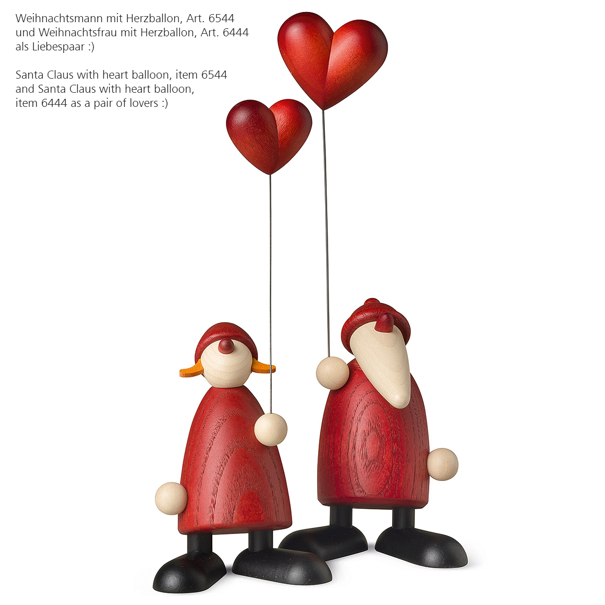 Weihnachtsfrau mit Herzballon, klein