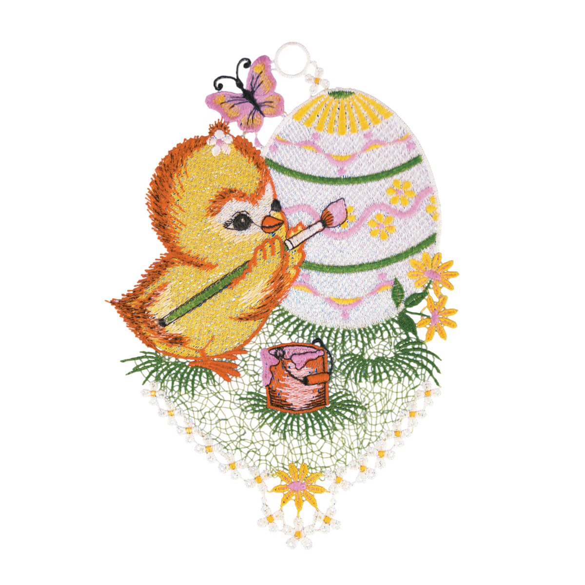 Fensterbild Osterküken - Plauener Spitze