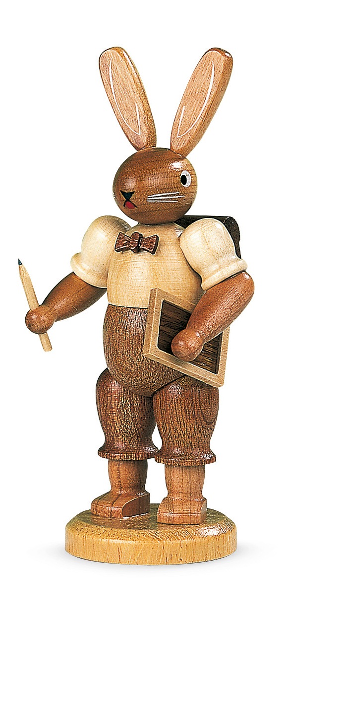 Hasenschuljunge mit Schiefertafel - natur