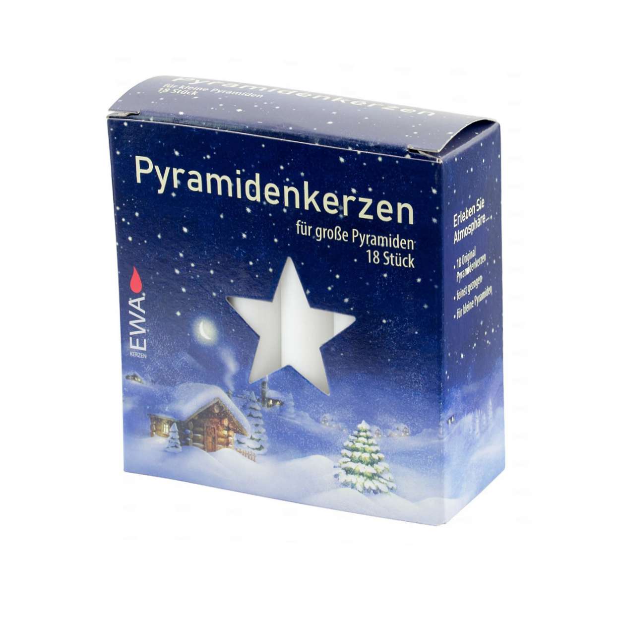 18 Pyramidenkerzen weiß für große Pyramiden