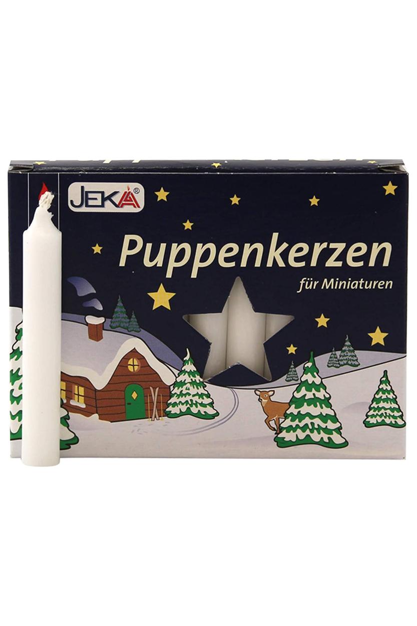 Puppenkerzen groß weiß - 20 Stück - 10 mm
