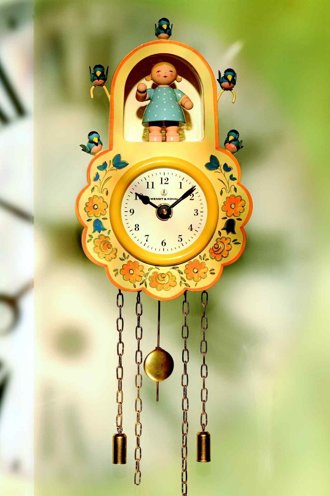 Wanduhr - gelb