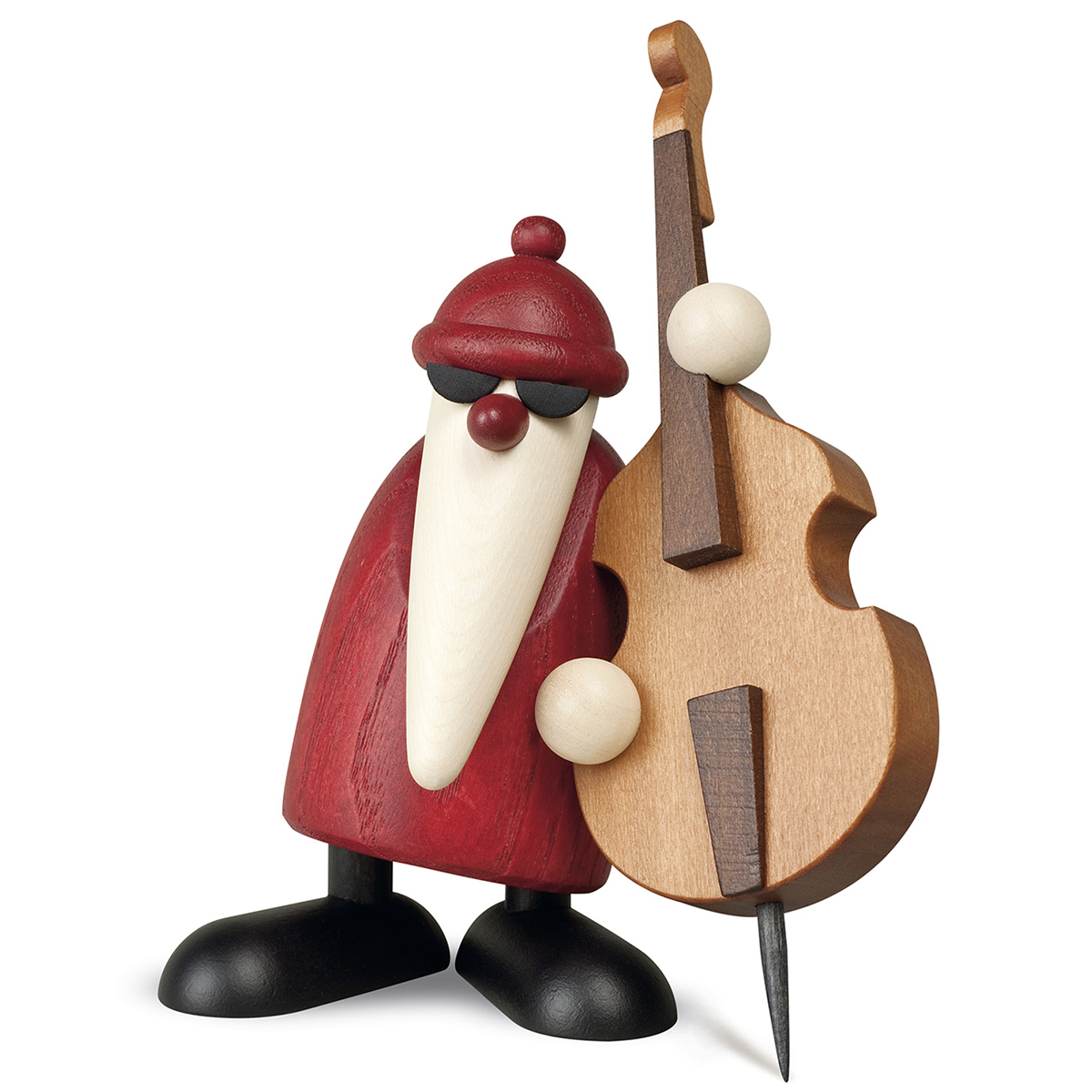 Weihnachtsmann am Kontrabass