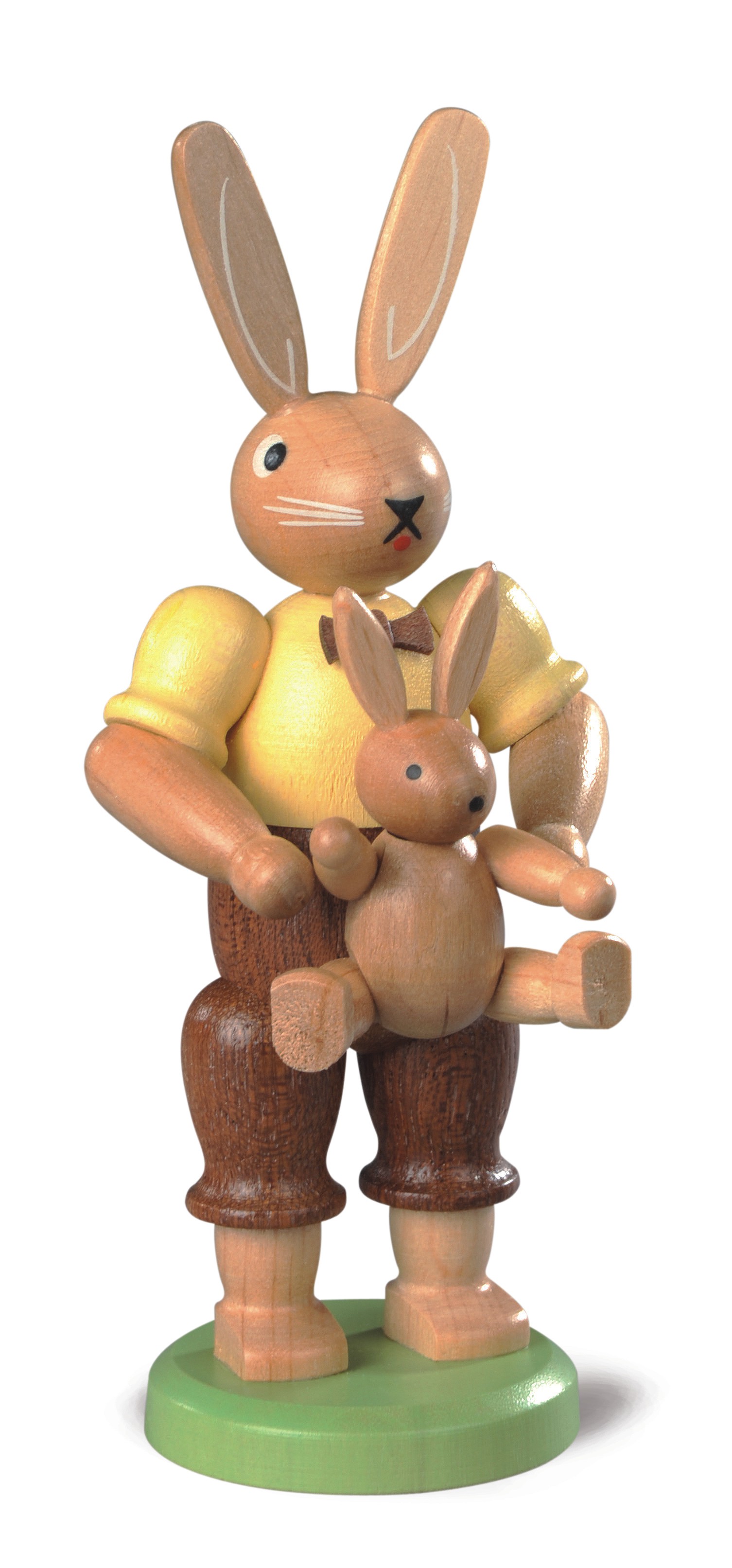 Hasenvater mit Kind - farbig lasiert