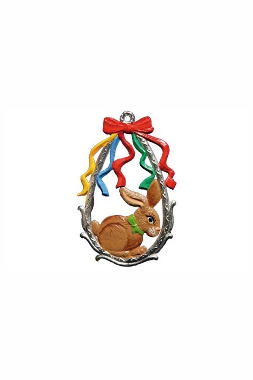 Hänger Hase im Ei-sitzend - Zinn Hänger Hase im Ei-sitzend - Zinn