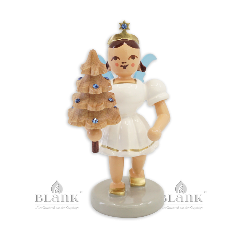 Kurzrockengel - farbig Bäumchen mit Preciosa Kristallen - EKF 025 S