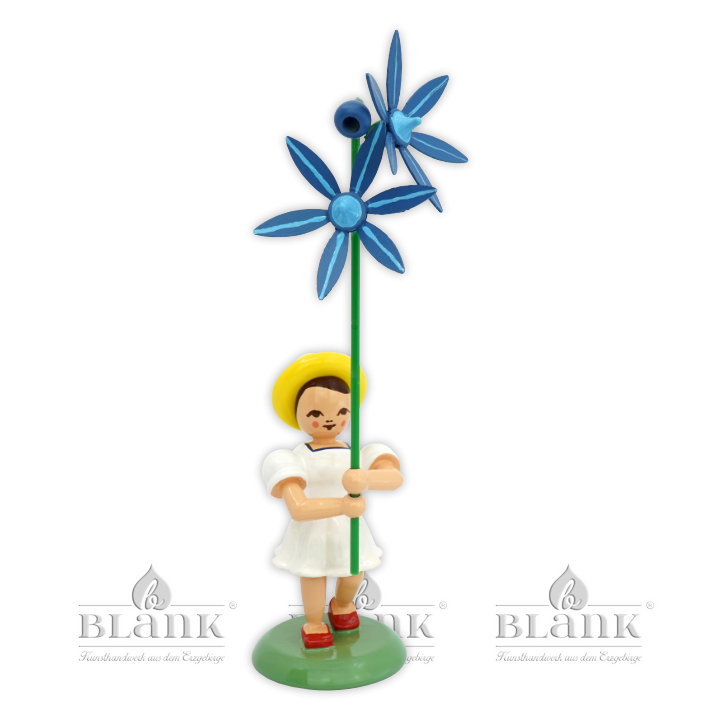 Blumenkind - farbig Blaustern  Faltenrock - BKF 037