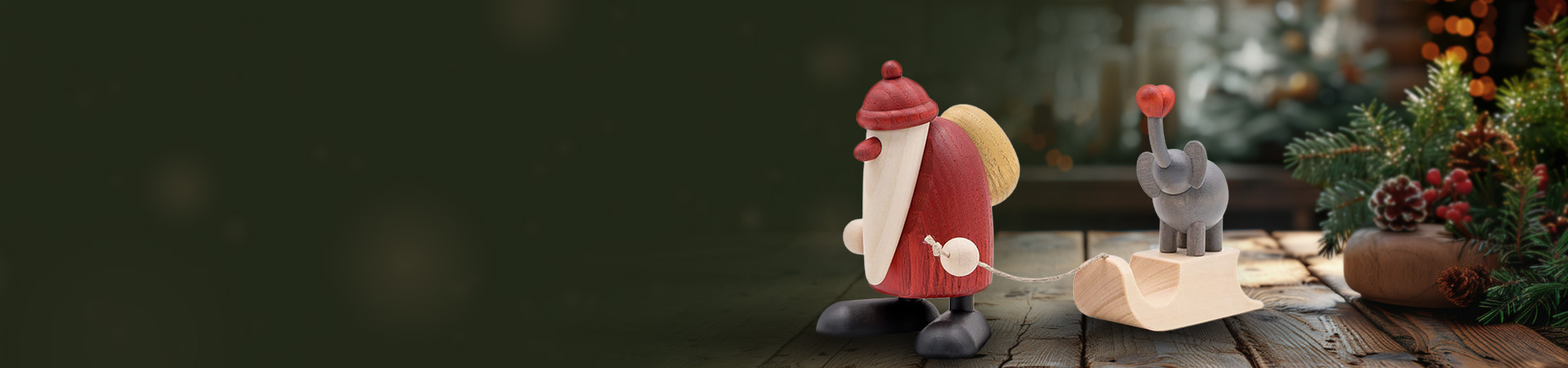 Björn Köhler Sonderfigur mit Elefant auf Schlitten für Praesent Muennich