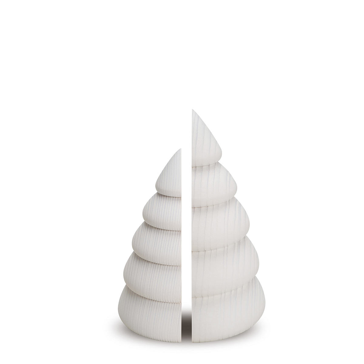 halber Winterbaum, klein - 9,5 cm, weiß