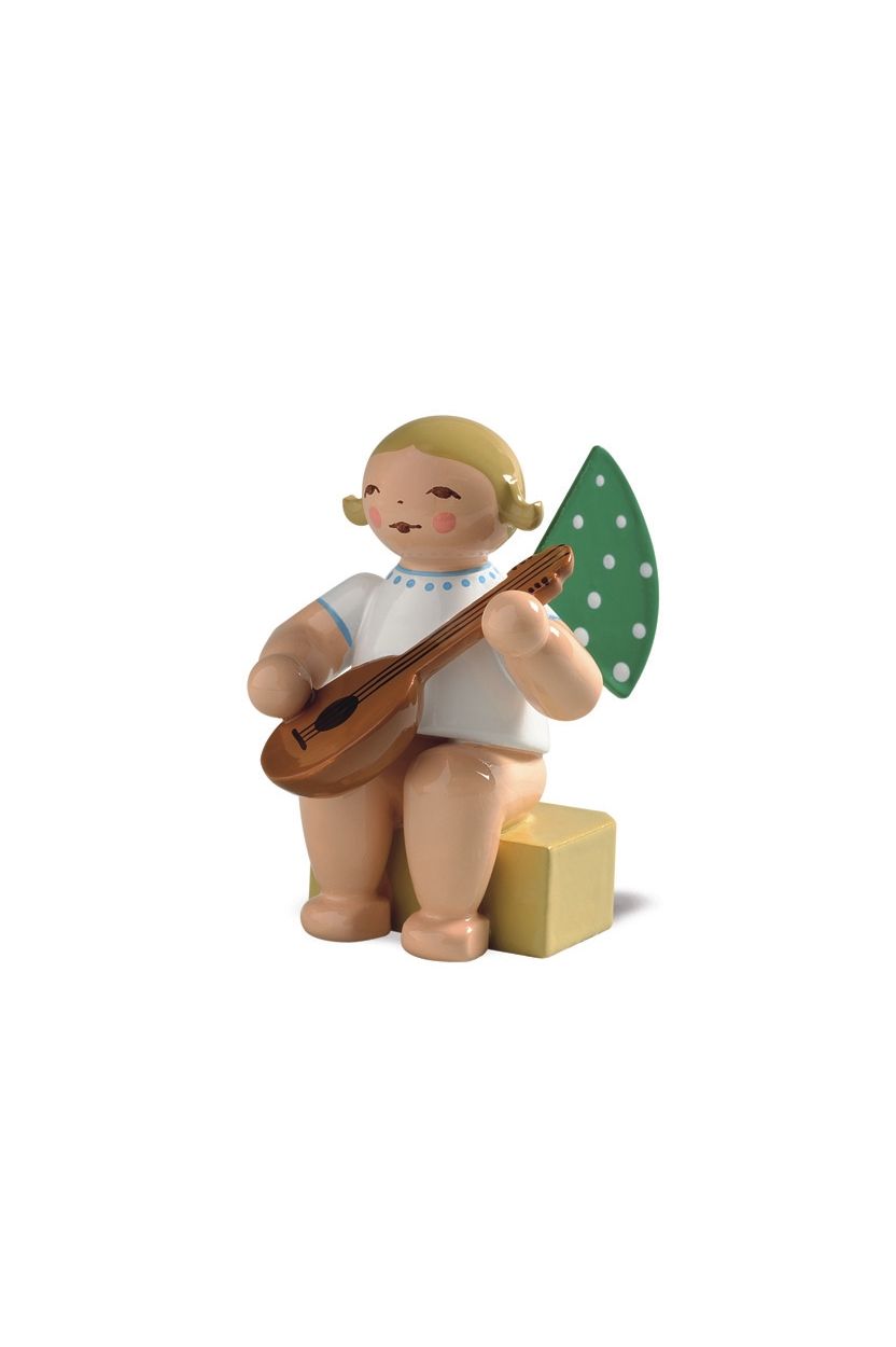 Grünhainichener Engel® klein 4a Mandoline - sitzend, Wendt und Kühn