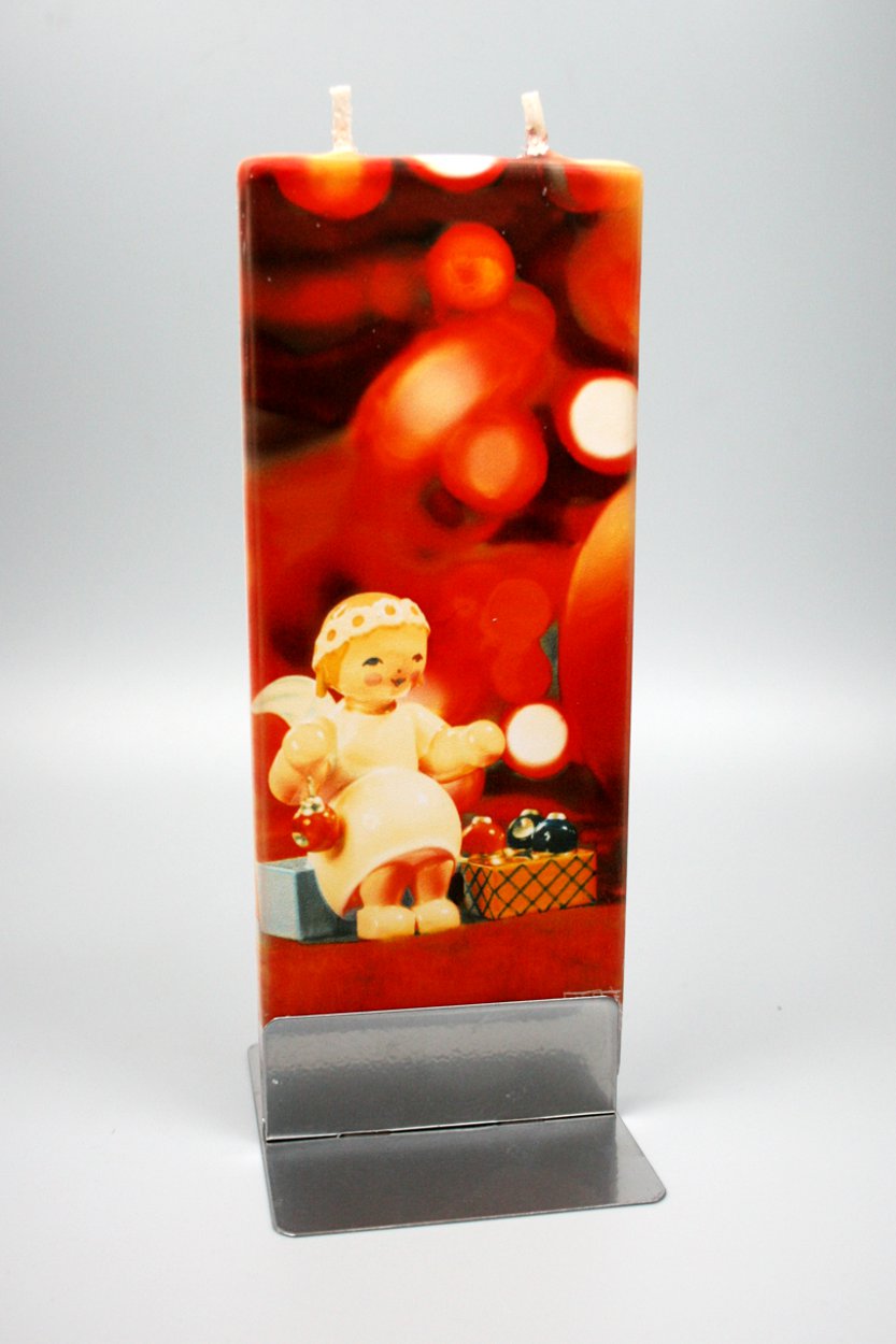 handgefertigte Flachkerze - Motiv: Margeritenengel handgefertigte Flachkerze - Motiv: Margeritenengel