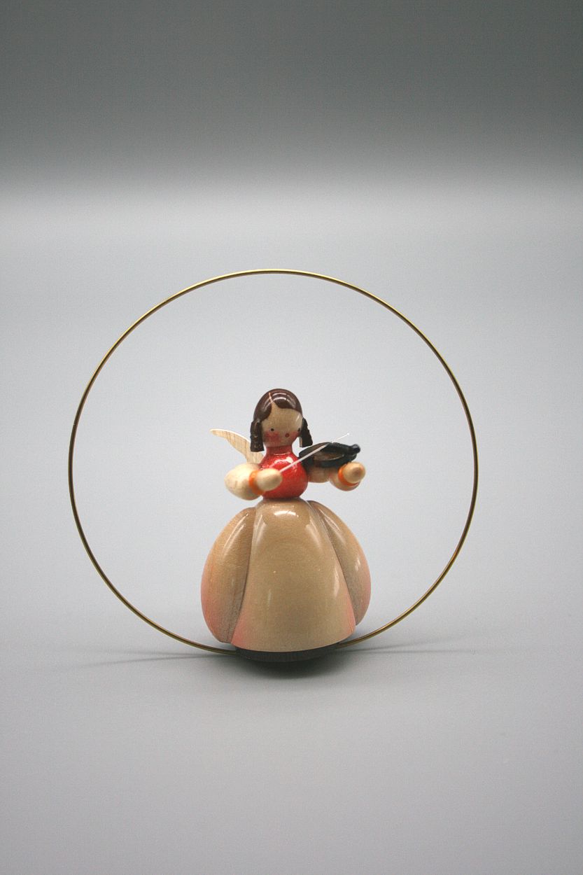 Engel mit Geige im Ring 7 cm - Schaarschmidt Engel mit Geige im Ring 7 cm - Schaarschmidt