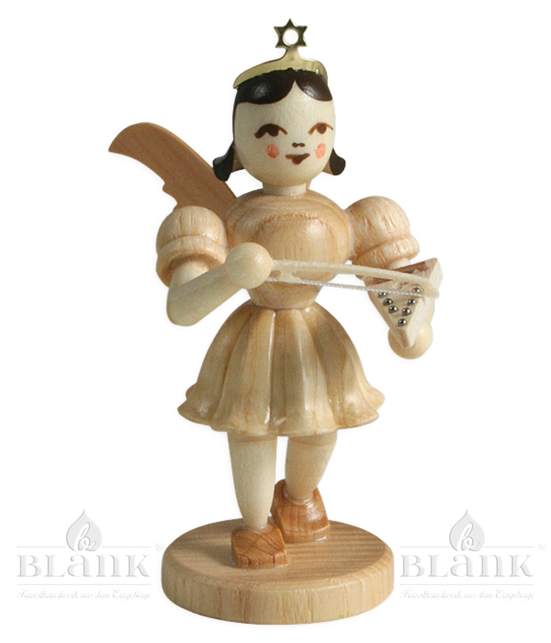 Faltenrockengel mit Psalter - natur - EK 080 Faltenrockengel mit Psalter - natur - EK 080