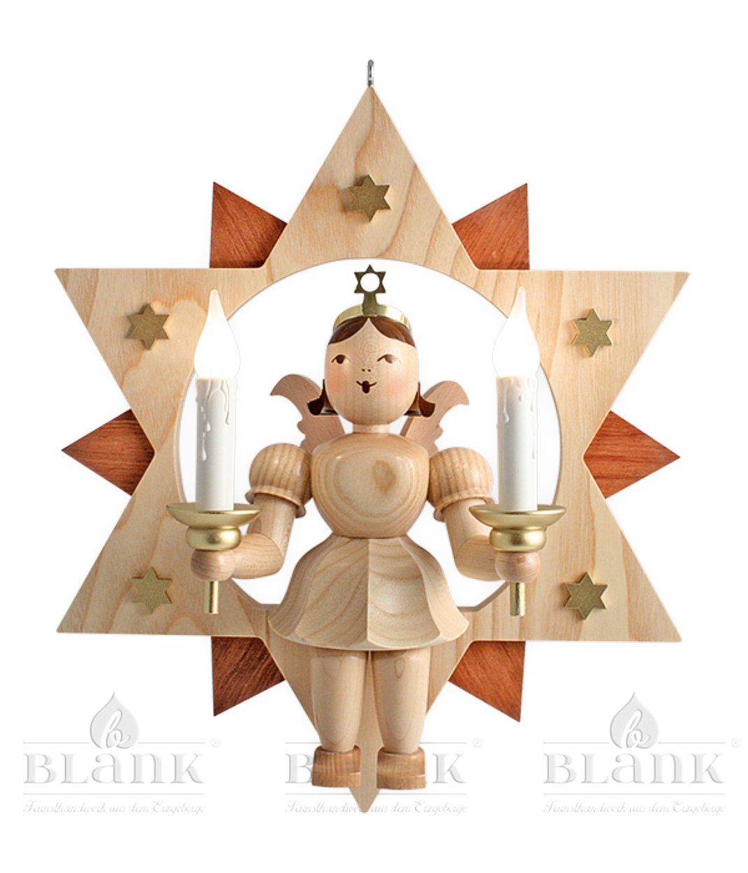 Faltenrockengel mit elektr. Kerzen - 20 cm - natur - ESM 024 E Faltenrockengel mit elektr. Kerzen - 20 cm - natur - ESM 024 E