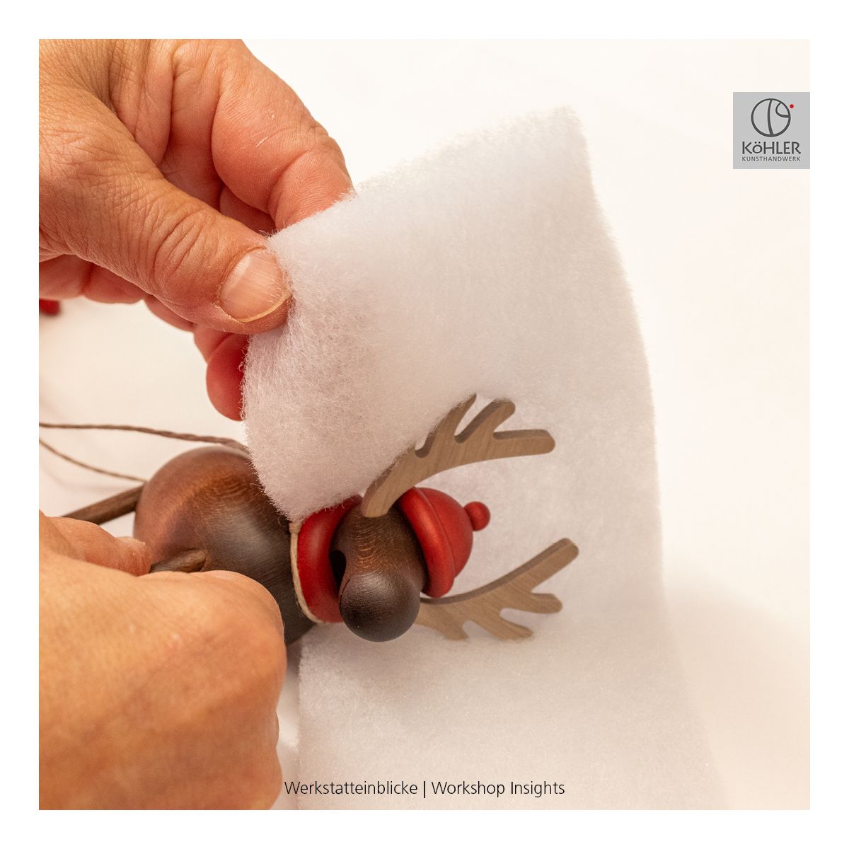 Rentier Rudolf mit Schlittenweihnachtsmann, klein