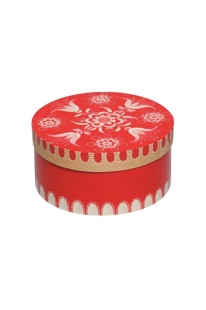 Spandose Wendt & Kühn - mit floralem Muster, rot, klein, rund