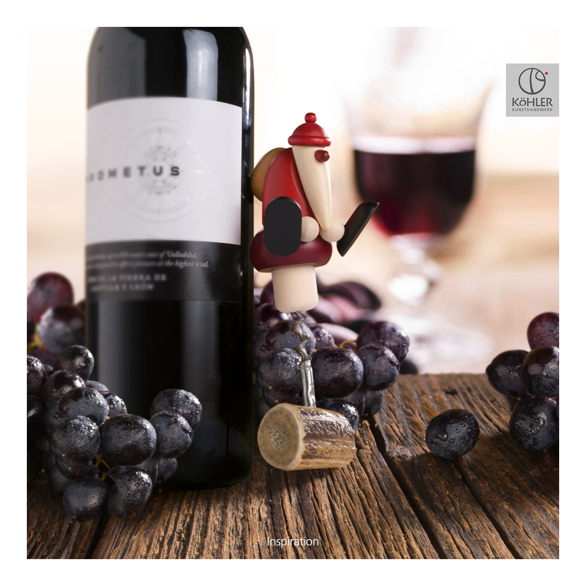 WeinNachtsmann, Rotweinflaschenverschluss