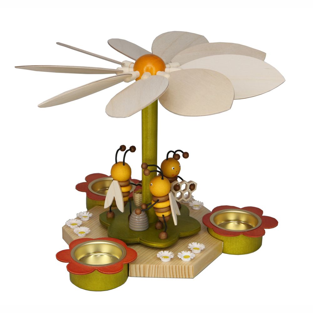 Frühlingspyramide mit Bienen