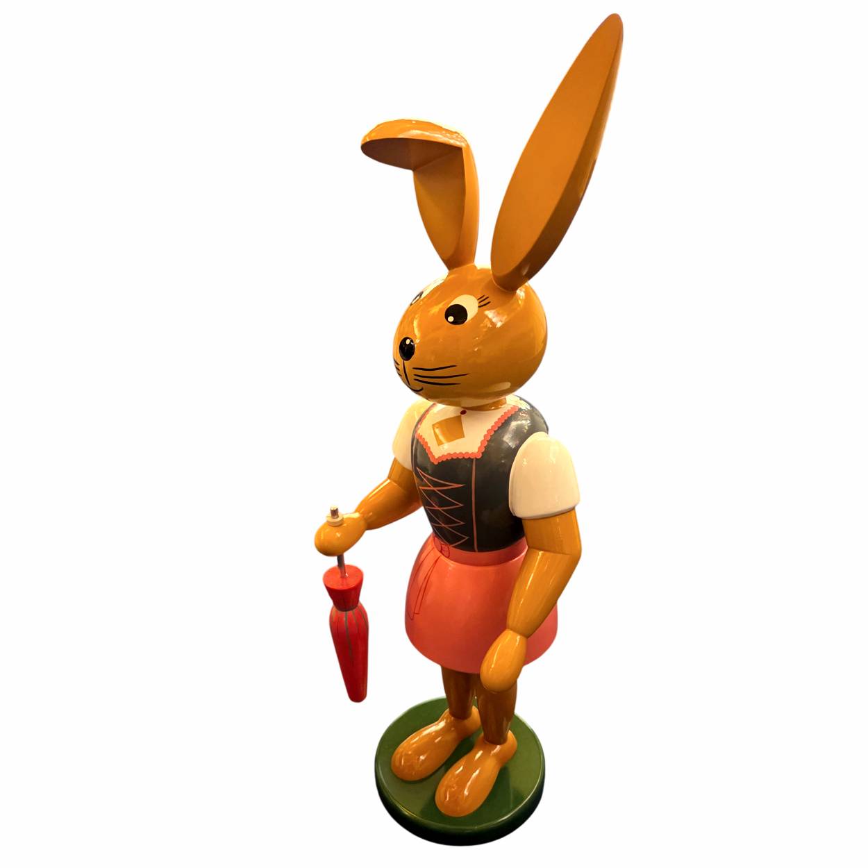 großer Häsin mit Knickohr - Häsin im Dirndel 55 cm - Fa. Gahlenz