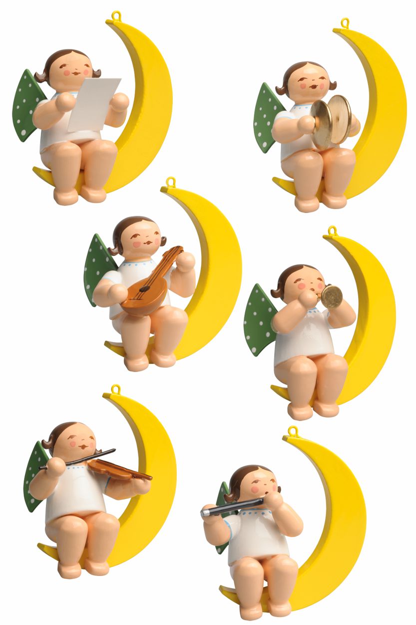 kleine Christbaumengel im Mond - Satz - Wendt&Kühn kleine Christbaumengel im Mond - Satz - Wendt&Kühn