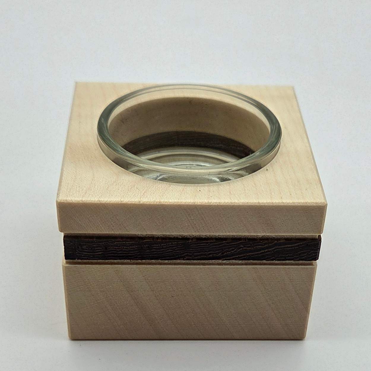 Teelichtleuchter - Ahorn mit Wenge