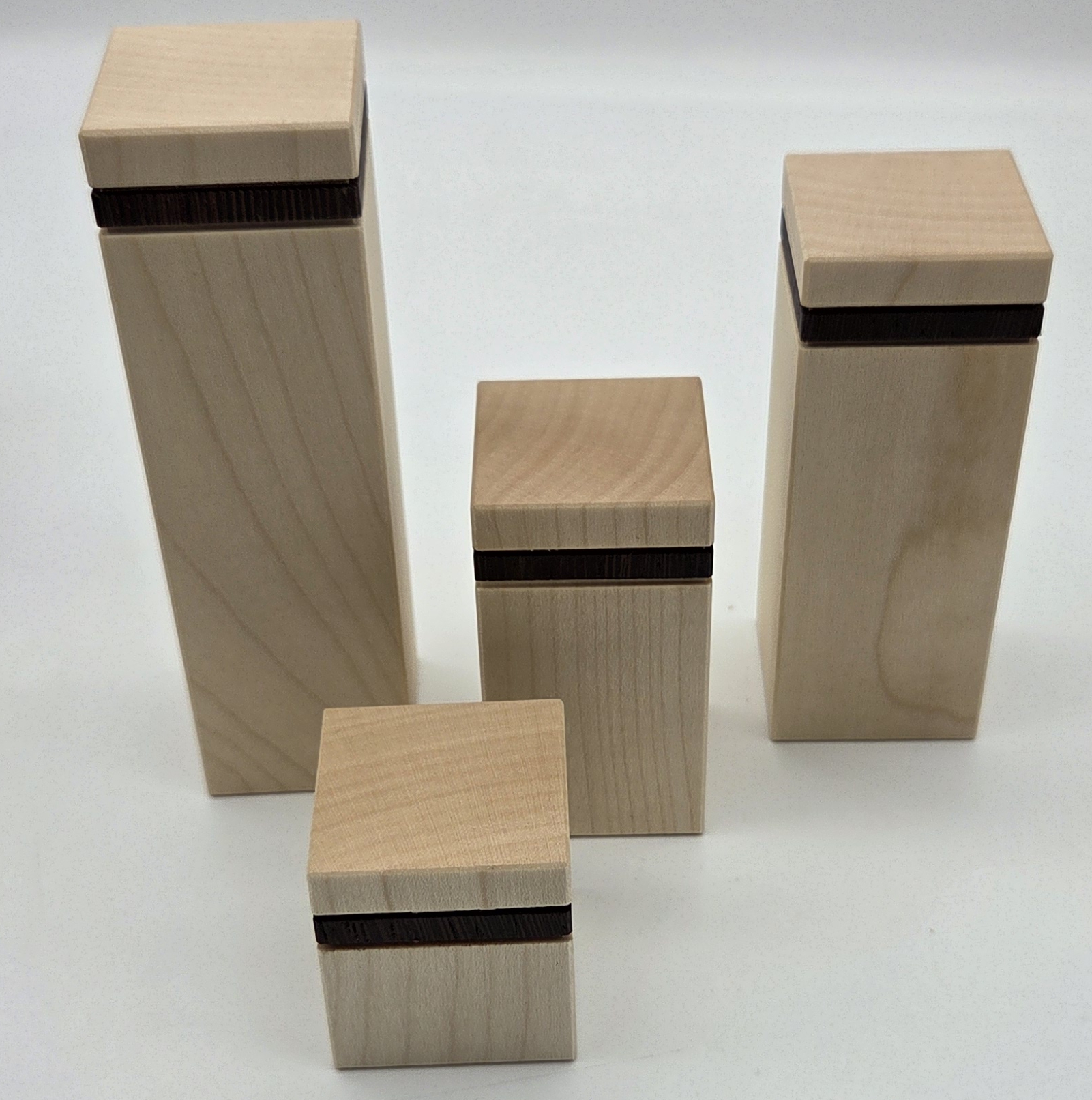 4'er Set Dekostehlen - Ahorn/Wenge