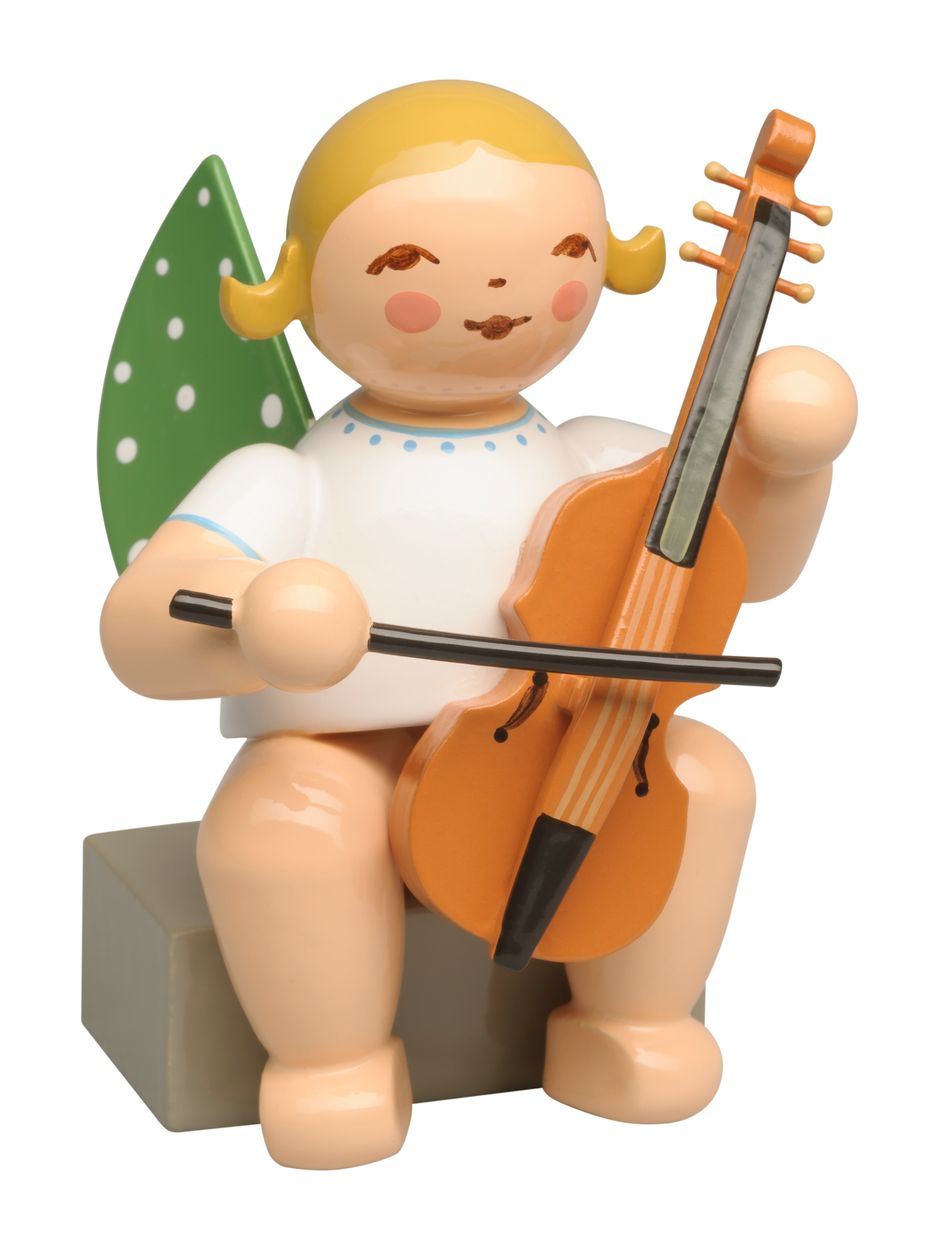 Grünhainichener Engel® 86a Engel mit Viola da Gamba, Wendt&Kühn