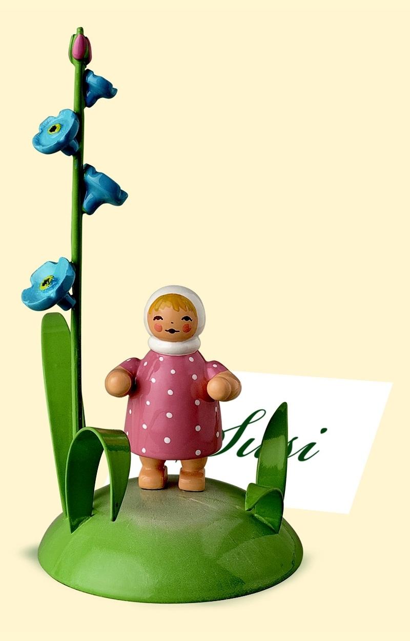 Tischkartenhalter Wendt&Kühn - Mädchen mit Vergissmeinnicht Tischkartenhalter Wendt&Kühn - Mädchen mit Vergissmeinnicht