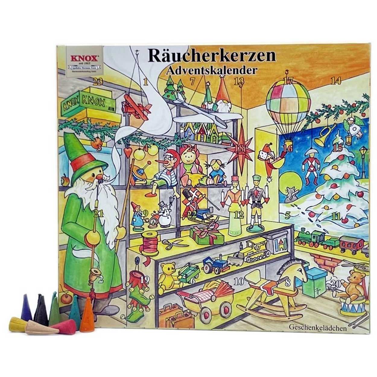 Räucherkerzen Adventskalender "Geschenkelädchen" - KNOX