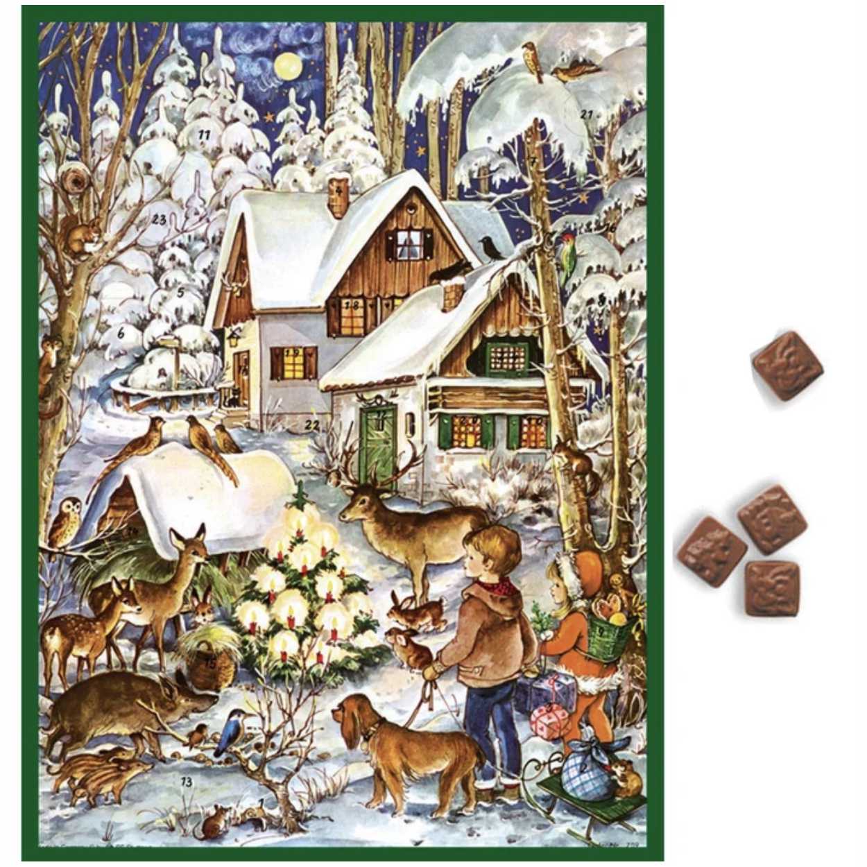 Schoko-Adventskalender - Winter bei den Tieren