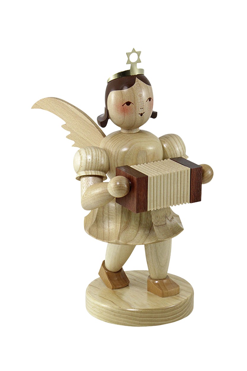 Engel mittelgroß - natur Harmonika 20 cm - EKM 037