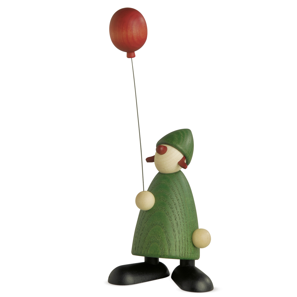 Gratulantin Lina mit rotem Luftballon, klein, grün
