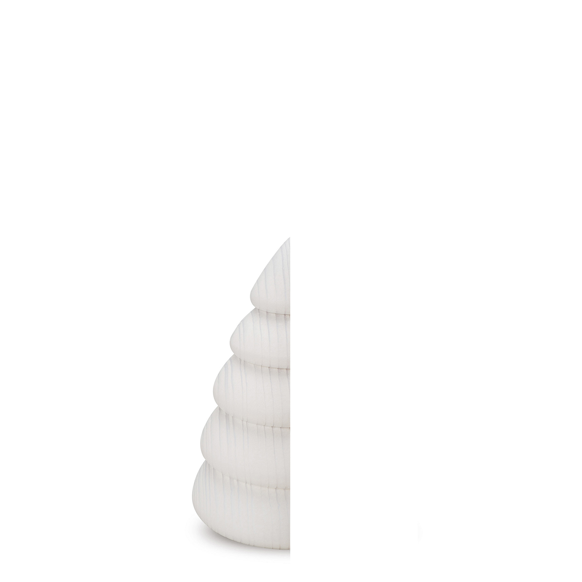 halber Winterbaum, klein - 9,5 cm, weiß