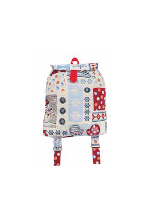 Kinderrucksack Design: Winter Patchwork  - 37x25x6 cm