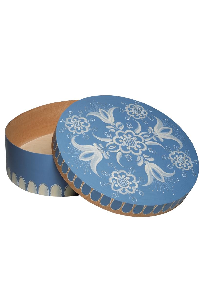 Spandose Wendt & Kühn - mit floralem Muster, blau, groß, rund