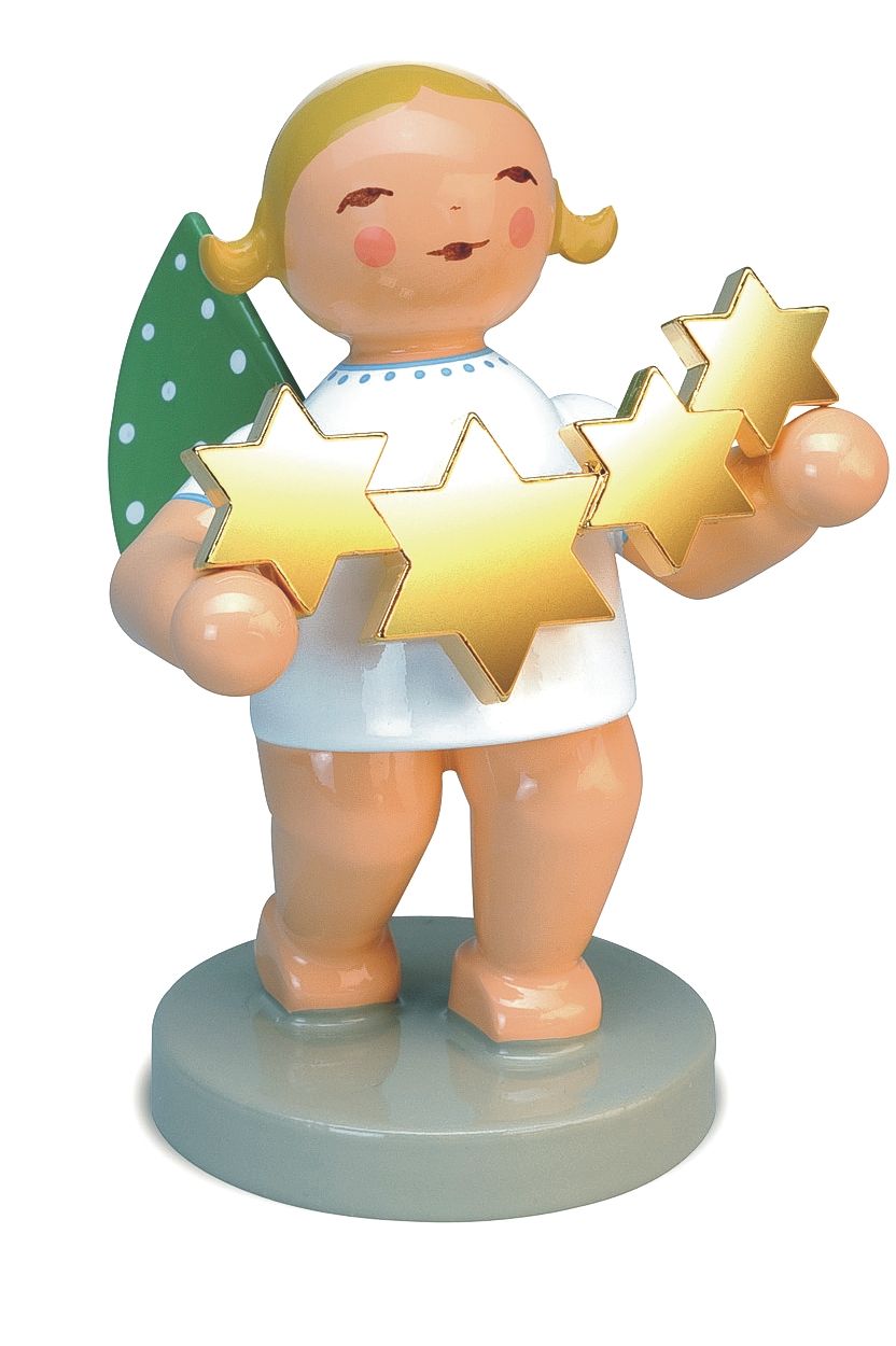 Sternenfänger, Engel mit vergoldeter Sternenkette, Wendt und Kühn - Goldedition