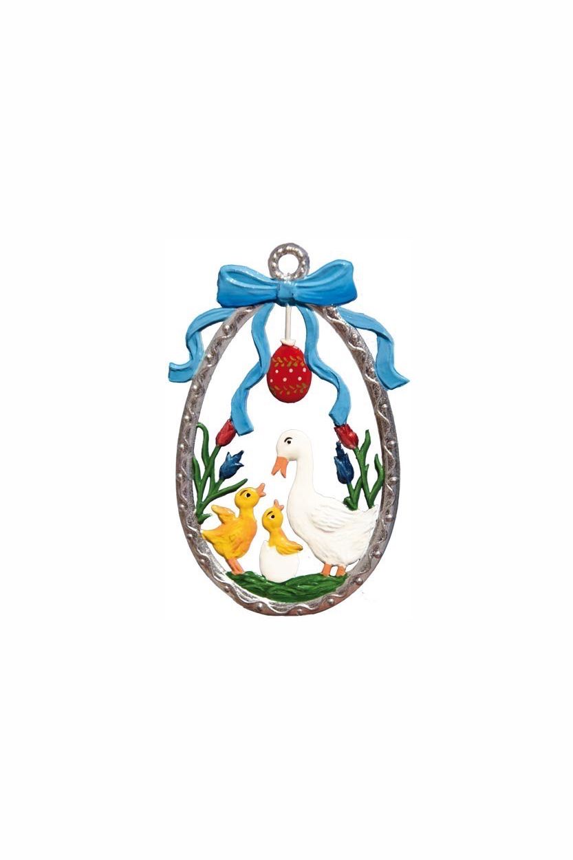 Hänger Ei mit Enten - Zinn