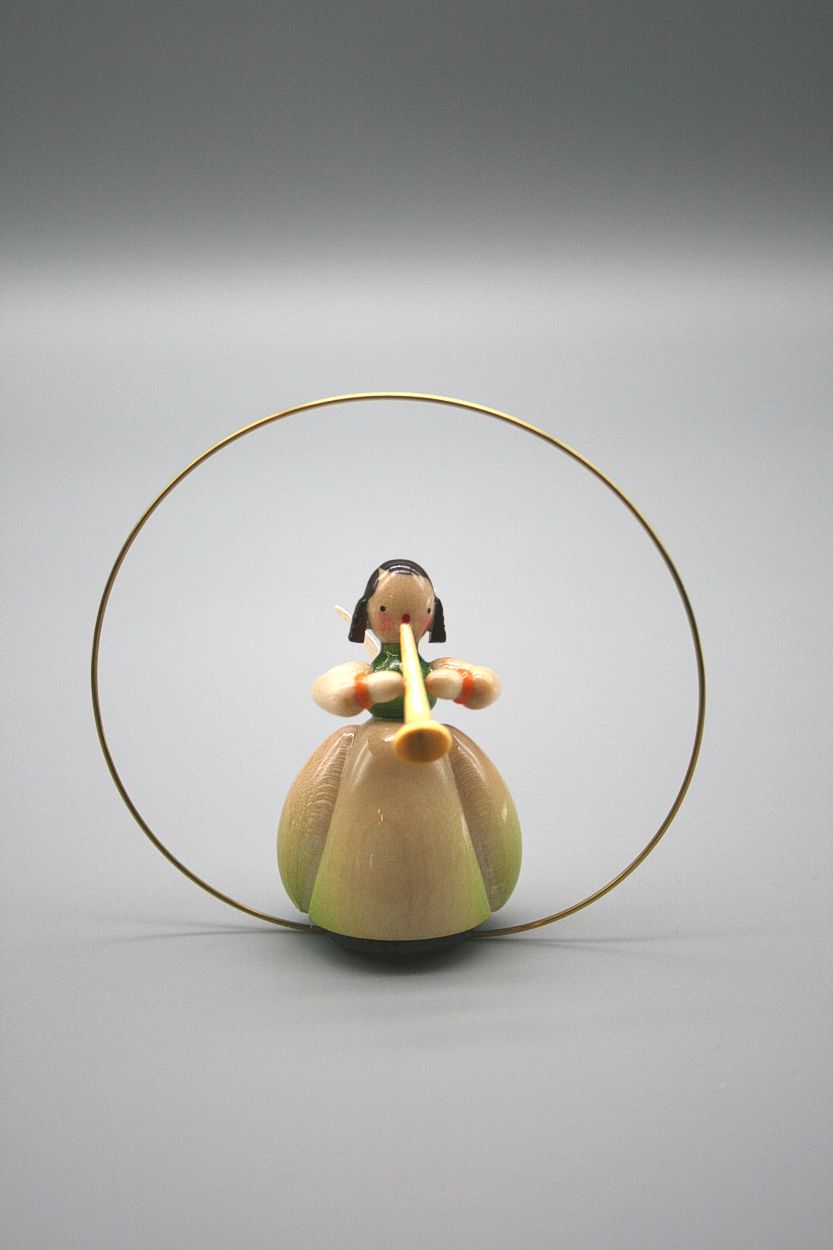 Engel mit Trompete im Ring 7 cm - Schaarschmidt Engel mit Trompete im Ring 7 cm - Schaarschmidt