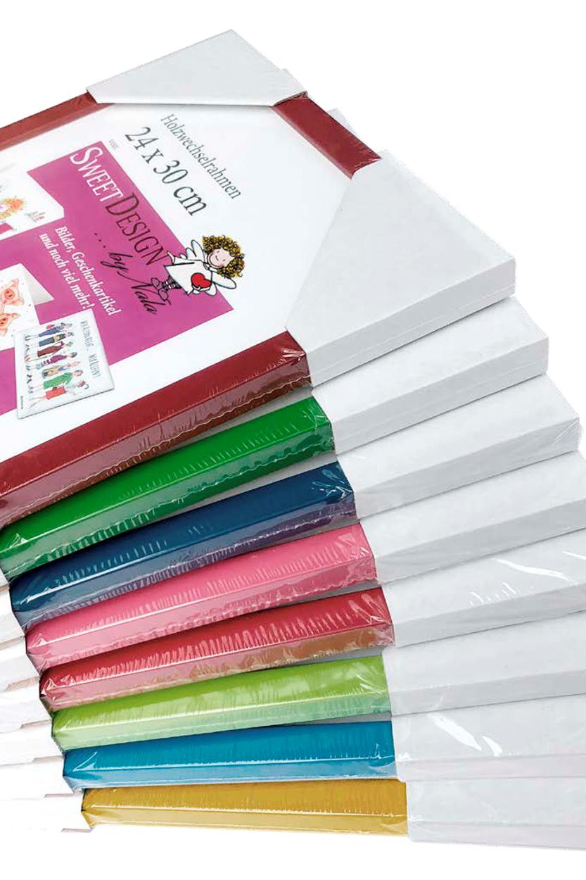 edler Holz-Rahmen für Passepartout 24 x 30 cm - gelb edler Holz-Rahmen für Passepartout 24 x 30 cm - gelb