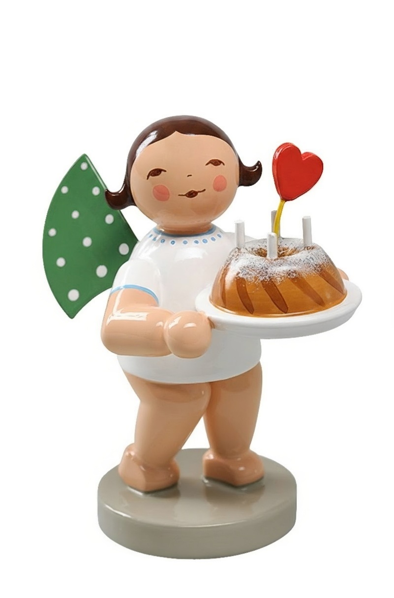 Grünhainichener Engel® - Engel mit Kuchen, Wendt&Kühn - Kuchenengel
