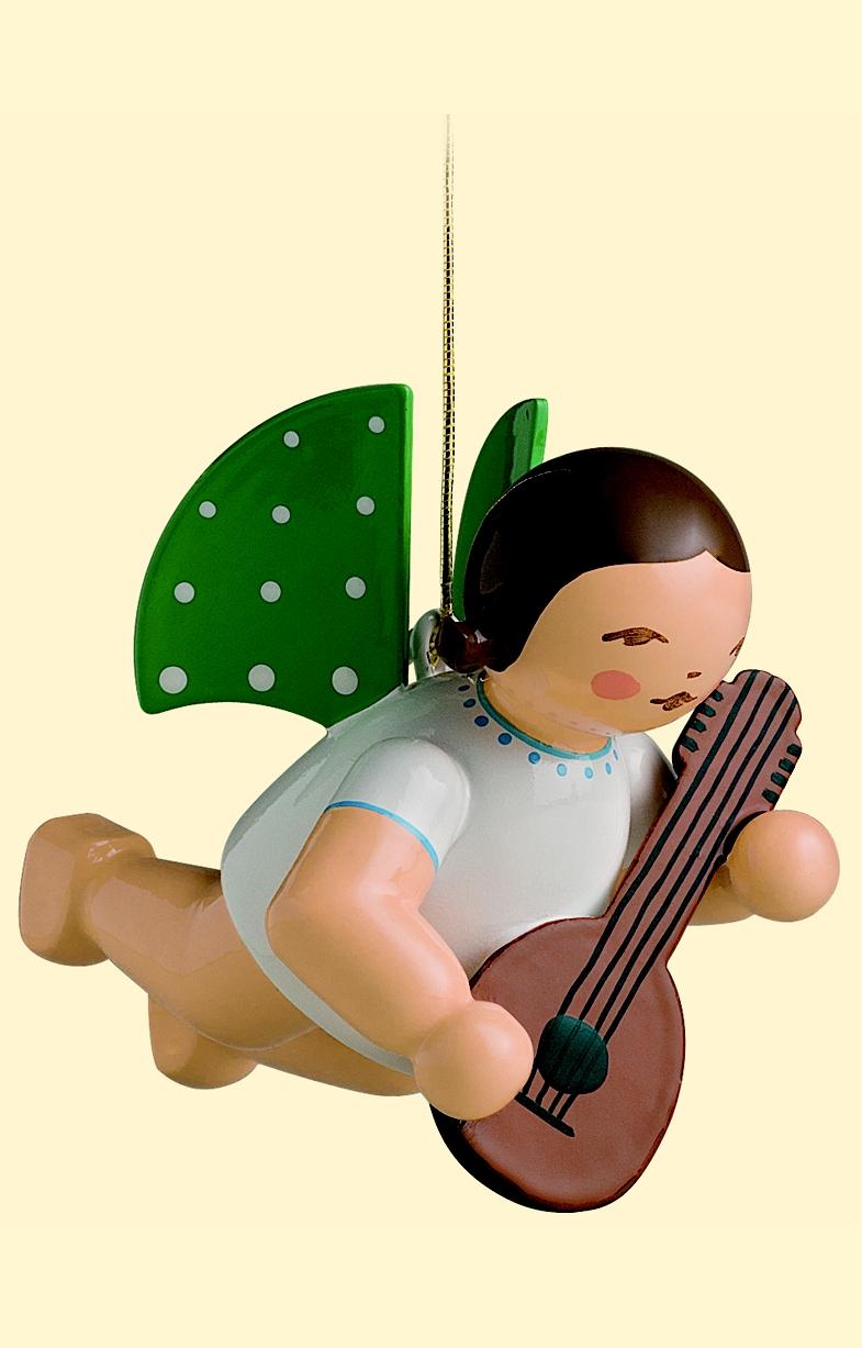 Grünhainichener Engel®, Wendt und Kühn - Schwebeengel mit Mandoline