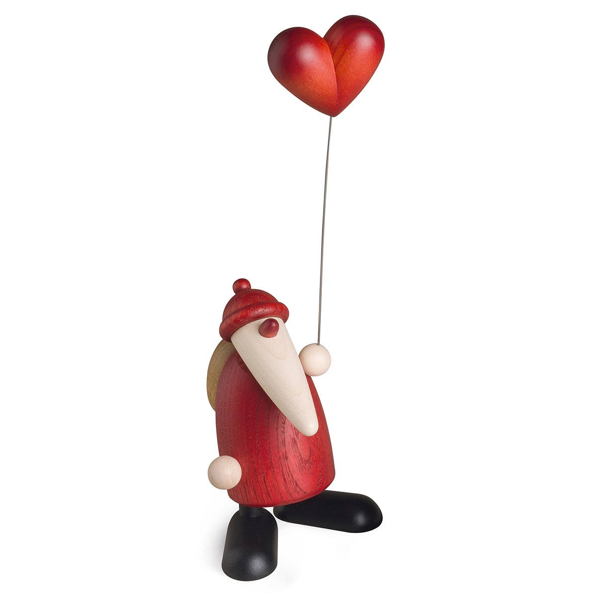Weihnachtsmann mit Herzballon, klein