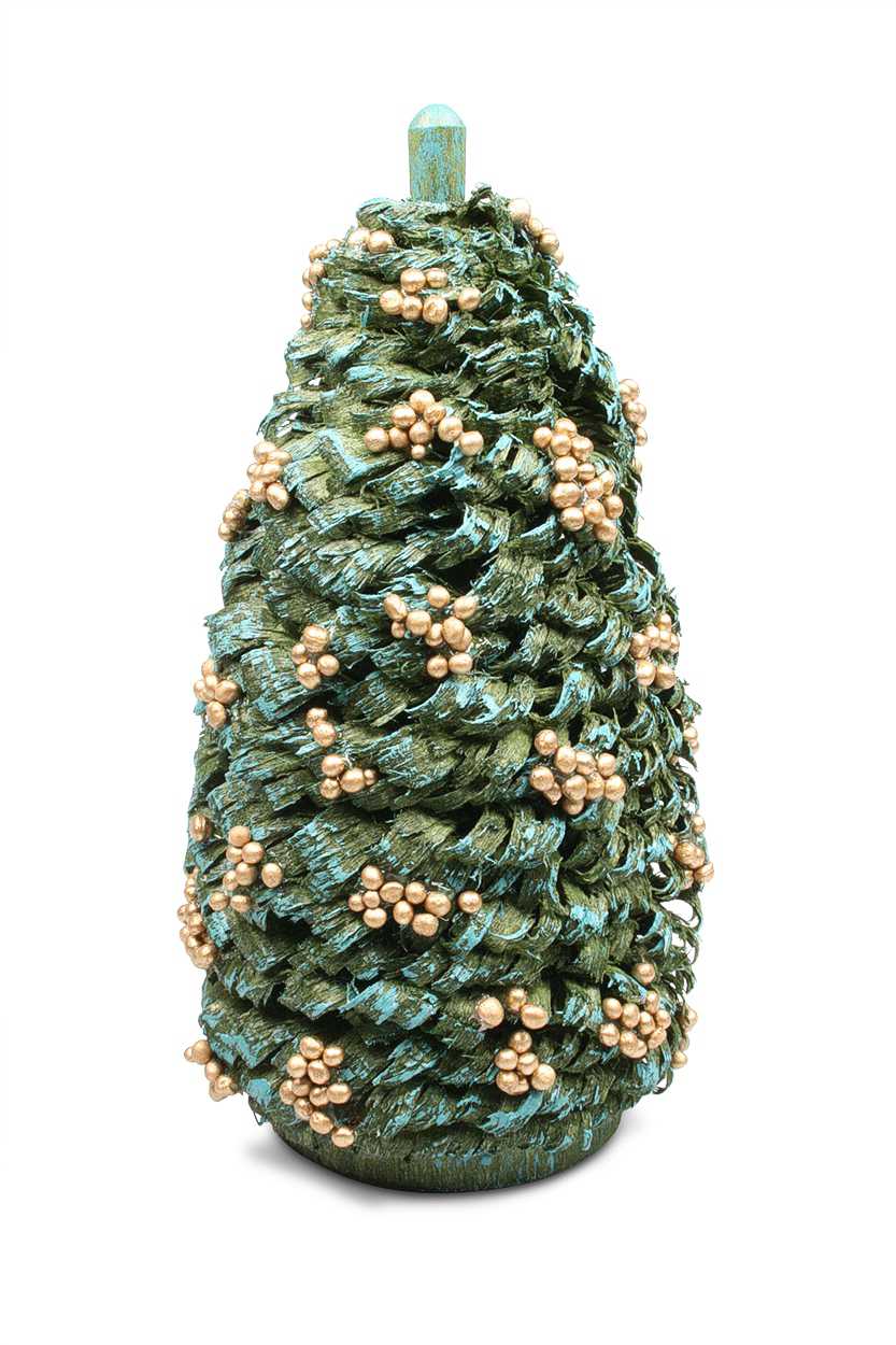 Weihnachtsbaum m. goldenen Kugeln, 10 cm 3207.4