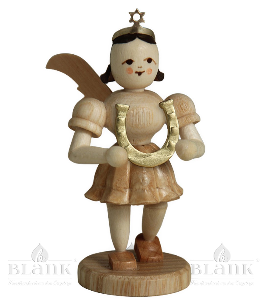 Faltenrockengel mit Hufeisen - natur - EK 076 Faltenrockengel mit Hufeisen - natur - EK 076