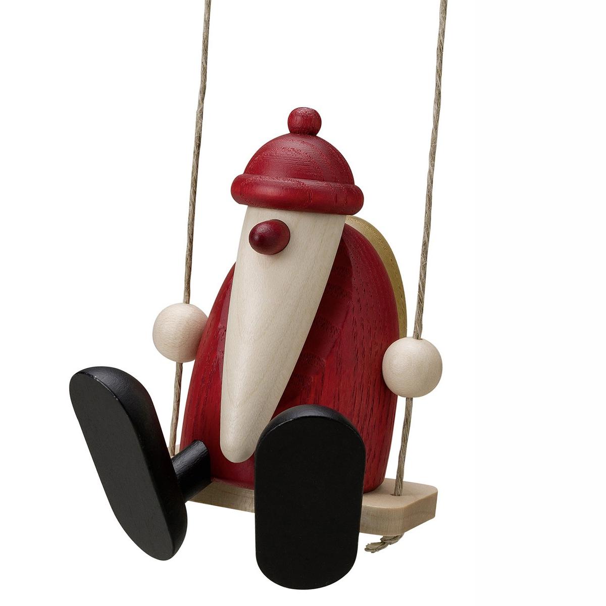 Weihnachtsmann auf Schaukel